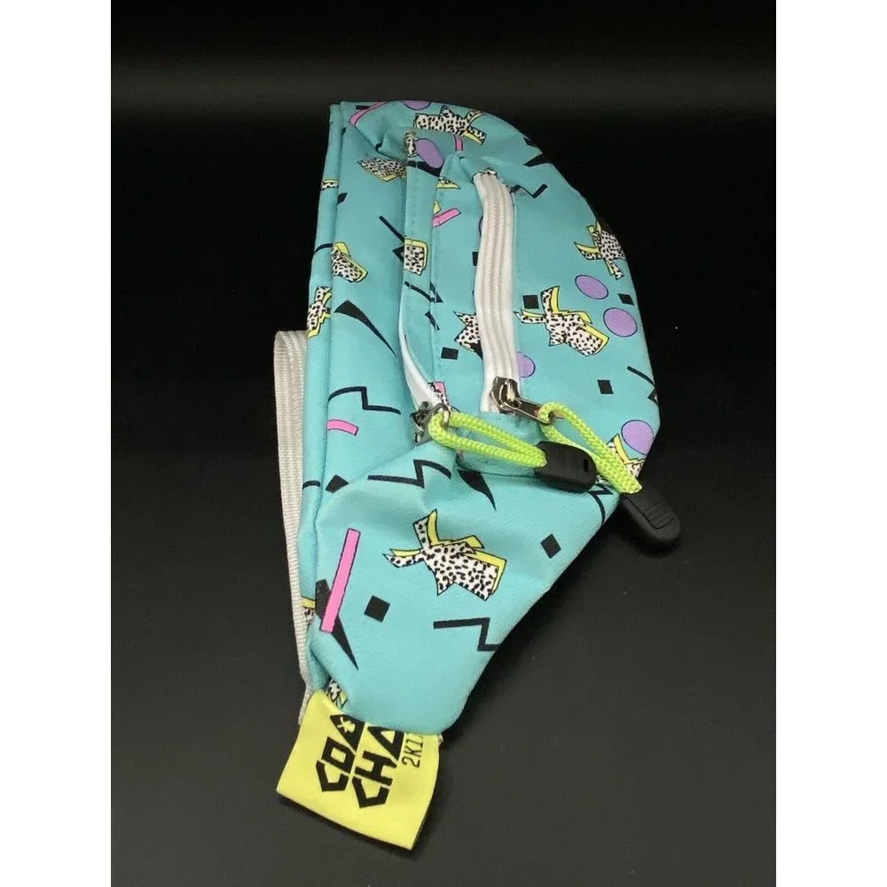 Coacha Dutch Bros Fanny Pack Retro 80’s Style 2017 Waist Bag Aqua Festival - Picture 3 of 9